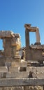 Wonderful pillars in the ancient city of Izmir Ephesus, they have been standing for centuries, the earthquake in Turkey