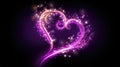 a wonderful pink elegant jewelry inspired shining heart, love and peace wallpaper, ai generated image