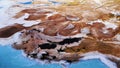 Wonderful play of colours in the salt lagoon in the Atacama Desert Royalty Free Stock Photo