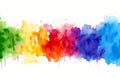Wonderful rainbow background watercolour painting, 2d illustration. Created using generative Ai