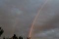 wonderful rainbow after the rain at summer