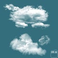 Wonderful realistic thunderclouds. Vector