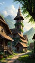 Wonderful realistic village environment