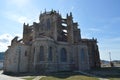 Wonderful Rear Shot Of The Church Of Our Lady Of The Assumption Dating In The 12th Century On The Promenade In Castrourdiales.