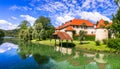 medieval Grad Otocec castle in Krka river, Slovenia