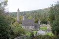 Wonderful shot of a St Kevin's church and a round tower