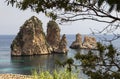 Wonderful Sights of The Stacks and Tonnara of Scopello Faraglioni e Vecchia Tonnara di Scopello, in Trapani Province, Sicily, It