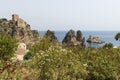 Wonderful Sights of The Stacks and Tonnara of Scopello Faraglioni e Vecchia Tonnara di Scopello, in Trapani Province, Sicily, It