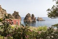 Wonderful Sights of The Stacks and Tonnara of Scopello Faraglioni e Vecchia Tonnara di Scopello, in Trapani Province, Sicily, It