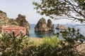 Wonderful Sights of The Stacks and Tonnara of Scopello Faraglioni e Vecchia Tonnara di Scopello, in Trapani Province, Sicily, It