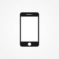 Wonderful silhouette design of a mobile phone on a white background Royalty Free Stock Photo