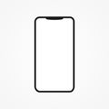 Wonderful silhouette design of a mobile phone on a white background Royalty Free Stock Photo