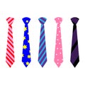 A wonderful simple design of different types of tie Royalty Free Stock Photo