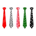 A wonderful simple design of different types of tie Royalty Free Stock Photo