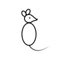 Wonderful and simple logo design of a mouse