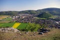Beautiful small city hainburg an der donau in Austria, amazing panorama, landscape view