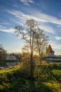 Wonderful springtime morning in Kuressaare town Royalty Free Stock Photo