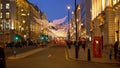 Wonderful Street decoration at Christmas time in London - LONDON, ENGLAND - DECEMBER 10, 2019