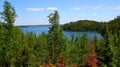 Wonderful summer day: Beautiful lake in the canadian forest Royalty Free Stock Photo