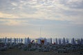 The beach is still deserted early in the morning Royalty Free Stock Photo