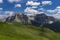 Wonderful summer view of Sella Group . Dolomites. Italy.