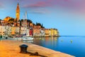 Wonderful sunrise with Rovinj old town,Istria region,Croatia,Europe Royalty Free Stock Photo