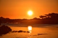 Wonderful sunset over Carmel Beach California Royalty Free Stock Photo