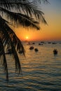 The wonderful sunset on phu quoc island