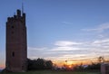 Wonderful sunset from the Rocca di Federico II of San Miniato, Pisa, Tuscany, Italy