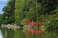 Oriental park with wunderful trees