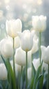 Wonderful tulips. Template for March 8. International Women\'s Day.