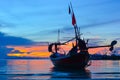 WONDERFUL TWILIGHT SKY AT SEA WITH FISHERMAN