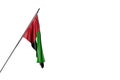 wonderful United Arab Emirates flag hangs on a in corner pole isolated on white - any celebration flag 3d illustration