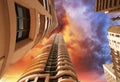 Wonderful upward view of Toronto Modern Buildings and Skyscraper