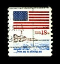 Wonderful USA postage stamps Royalty Free Stock Photo