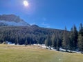 Wonderful valley and popular ski resort - beautiful Cortina d'Ampezzo in Dolomite Alps, Italy