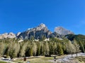 Wonderful valley and popular ski resort - beautiful Cortina d'Ampezzo in Dolomite Alps, Italy