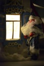 Santa Claus and wonderful New Year night