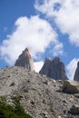 Wonderful vertical photo trekking in Torres del Paine, eighth wonder of the world in Chile, Chilean Patagonia in the Andes mountai