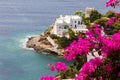 Wonderful view of City buildings in Ios Island, Greece