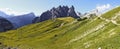 Wonderful view of the Dolomites - Trentino Alto Adige on the National Park Sexten Dolomites Italy Royalty Free Stock Photo