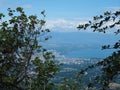 Wonderful view of Geneva and lake from Mont Saleve Royalty Free Stock Photo