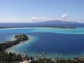 Wonderful view of the island Bora Bora with Taha`a behind