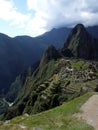 Wonderful view of Machu Picchu and valley with Urubamba river Royalty Free Stock Photo