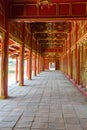 Wonderful view of the Meridian Gate to the Imperial City with the Purple Forbidden City within the Citadel in Hue, Vietnam Royalty Free Stock Photo