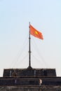 Wonderful view of the Meridian Gate to the Imperial City with the Purple Forbidden City within the Citadel in Hue, Vietnam Royalty Free Stock Photo