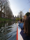 A wonderful view on a morning Gent, Belgium from a canal Royalty Free Stock Photo