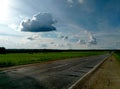 The road across the countryside Royalty Free Stock Photo