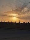 Wonderful view of sun set in Dughaimia Saudi Arabia Royalty Free Stock Photo