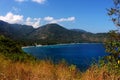 Wonderful View To Beach Gili Air Island From Cliff Royalty Free Stock Photo